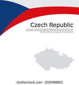 Czech Republic abstract wavy flag. Creative background for patriotic holiday card design. National poster. Cover, banner in state colors of czech republic. Vector flat design, template