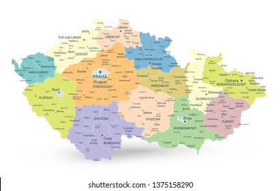 Czech Republic Administrative Map Isolated 260nw 1375158290 