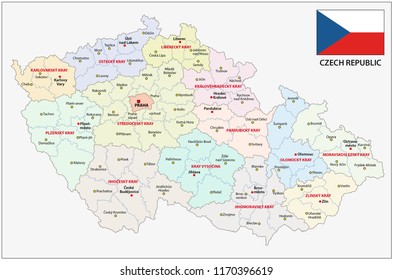 Czech Republic Administrative Political Map 260nw 1170396619 