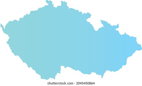 Czech Republic blue map vector