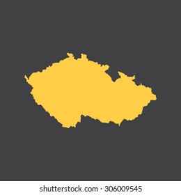 Czech Republic country border,map. Vector EPS8