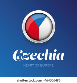 Czech Republic - Czechia flag button