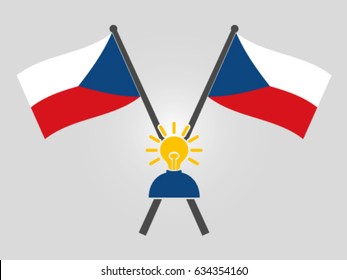 Czech Republic Emblem Bright Idea People