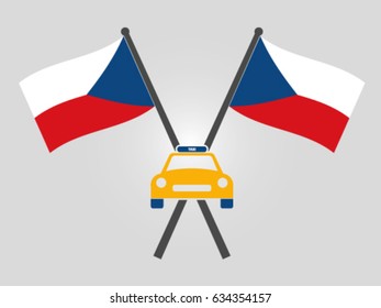 Czech Republic Emblem Taxi