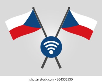 Czech Republic Emblem Wireless Connection