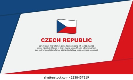 Czech Republic Flag Abstract Background Design Template. Czech Republic Independence Day Banner Cartoon Vector Illustration. Czech Republic Independence Day