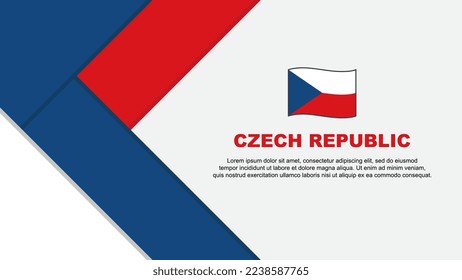 Czech Republic Flag Abstract Background Design Template. Czech Republic Independence Day Banner Cartoon Vector Illustration. Czech Republic