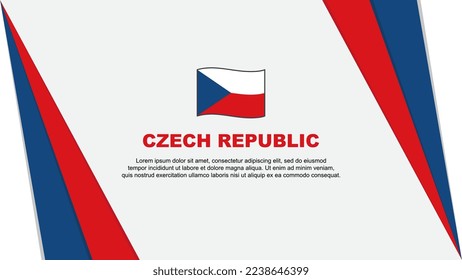 Czech Republic Flag Abstract Background Design Template. Czech Republic Independence Day Banner Cartoon Vector Illustration. Czech Republic Banner