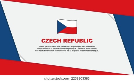 Czech Republic Flag Abstract Background Design Template. Czech Republic Independence Day Banner Cartoon Vector Illustration. Czech Republic Cartoon