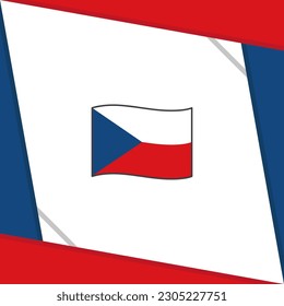 Tschechische Republik Vorlage für abstrakte Hintergrunddesigns. Tschechische Republik Unabhängigkeitstag Banner Social Media Post. Cartoon