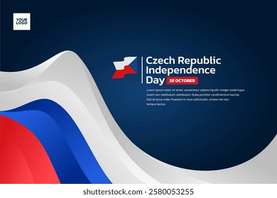 Czech Republic flag background, Czech Republic independence day 28th october