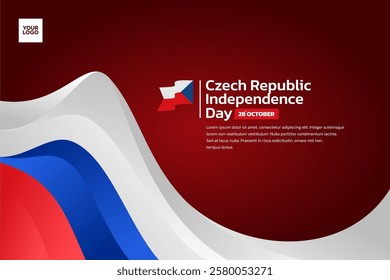 Czech Republic flag background, Czech Republic independence day 28th october