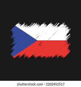 Czech Republic Flag Brush Vector. National Flag