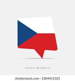 Czech Republic flag bubble chat icon
