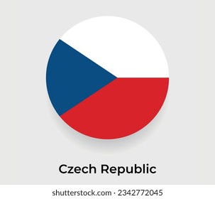 Icono de forma circular de círculo de la bandera de la República Checa