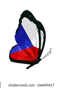 Czech Republic flag butterfly - vector