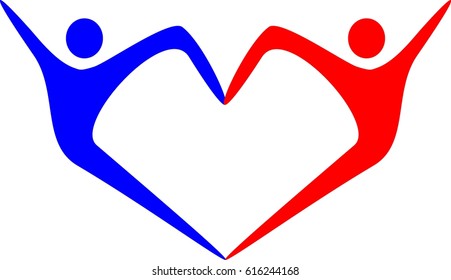 Czech republic flag colours heart. Man and woman love. National symbol.