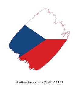 Czech Republic flag in a flat grunge vector design background
