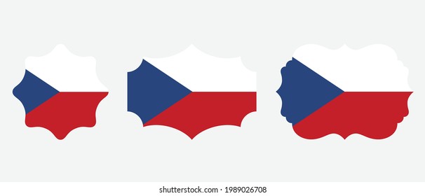 Bandera de la República Checa. ilustración vectorial de símbolo de icono plano