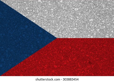 Czech Republic, Czech flag with grunge texture.Vector template