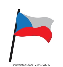 Czech Republic flag icon,vector illustration symbol design