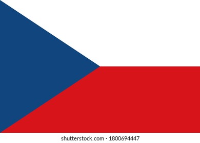 Czech Republic flag national Europe flat icon, European illustration vector
