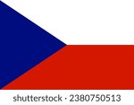 Czech Republic Flag. National Czech Republic flag. Flag of Czech Republic. Flag of the Czech Republic Vector 10 eps.