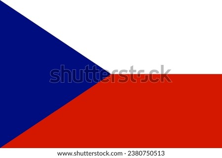 Czech Republic Flag. National Czech Republic flag. Flag of Czech Republic. Flag of the Czech Republic Vector 10 eps.