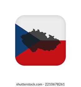 Czech Republic flag, official colors. Vector illustration.