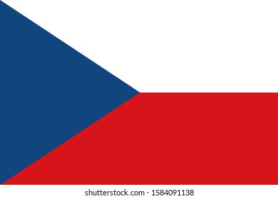 Czech Republic Flag. Official flag of Czech Republic. Vector illustration.