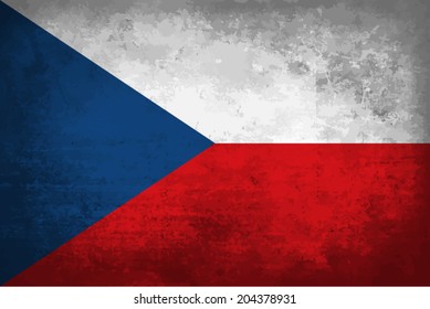 Czech Republic, Czech Flag on concrete textured background