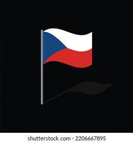 Bandera de la República Checa en gráficos vectores de polo