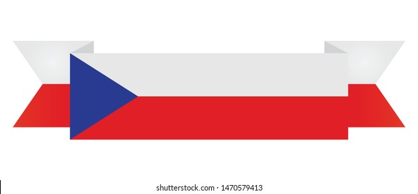 Czech Republic flag. Simple vector Czech Republic flag