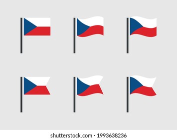 Czech Republic Flag Symbols Set National Stock Vector (Royalty Free ...