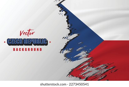 Czech Republic flag vector background: Perfect for social media, greeting cards, posters, banners, promotions and backgrounds.