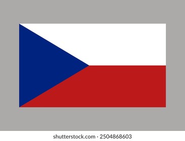 Bandera de la República Checa, Ilustración vectorial