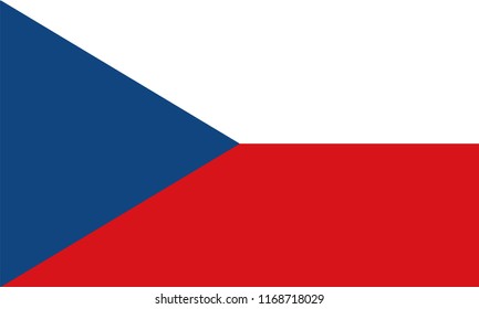 Czech Republic Flag, Vector image and icon