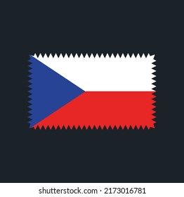 Vector de bandera de la República Checa. Bandera nacional