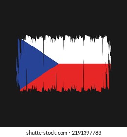 Vector de bandera de la República Checa. Bandera nacional