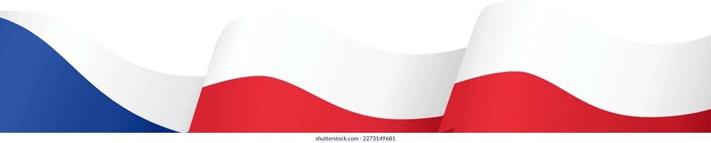 Onda de la bandera de la República Checa aislada en el png o en un fondo transparente