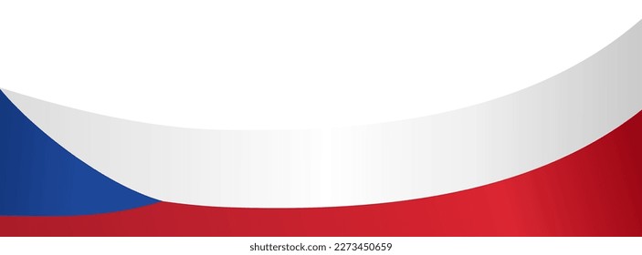 Czech Republic flag wave isolated on png or transparent background