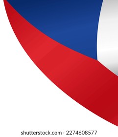 Czech Republic flag wave isolated on png or transparent background