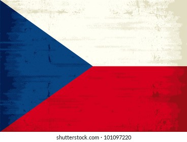 Czech Republic grunge Flag. A flag of Czech Republic with a texture