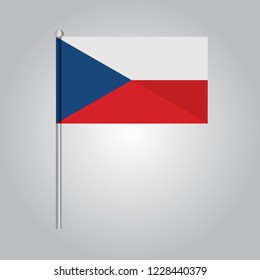 Czech Republic Icon vector illustration,National flag for country of Czech Republic isolated, banner vector illustration. Vector illustration eps10.