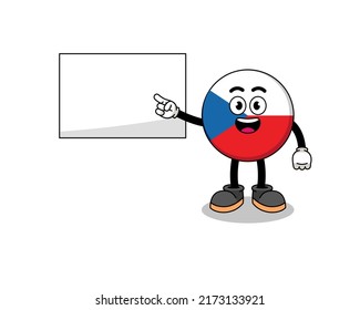 czech republic illustration doing a presentation , character design