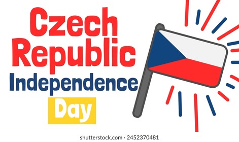 Czech republic independence day banner vector design 