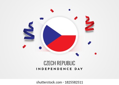 Czech Republic Indepndence Day Illustraton template design. Vector Eps 10
