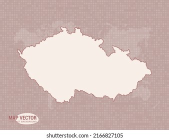 Czech Republic map of abstract modern vector design illustration.
