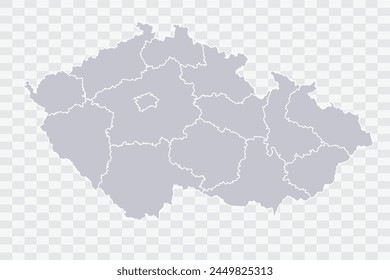 Czech Republic Map Cloud Color on White Background quality files Png