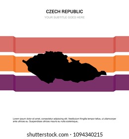 Czech Republic map with creative design vector 
